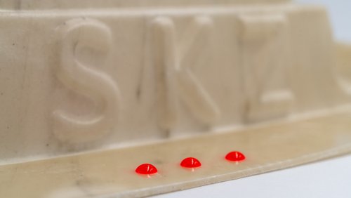 Benetzungsprüfung eines thermogeformten Rezyklat-Bauteils