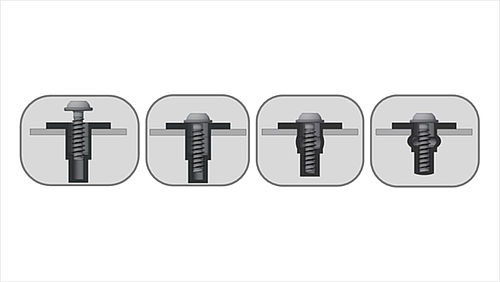 Funktionsschema von Schraubblindnietverbindungen