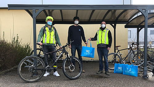 Initiative sicheres Fahrradfahren mit Sicherheitspaketen für Mitarbeiter