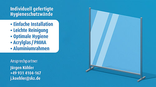 Hygieneschutzwände individuell aus Acrylglas