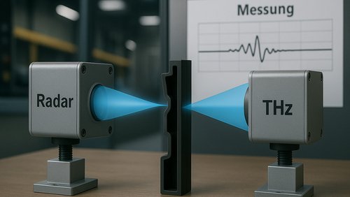 Mögliche Geometriemessung eines komplexen Profils mittels der THz- oder der Radar-Technik 
