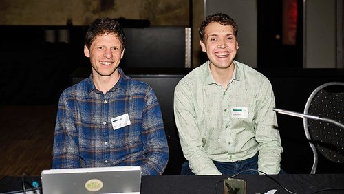 Die beiden Moderatoren des TransBIB Workshops sind zufrieden