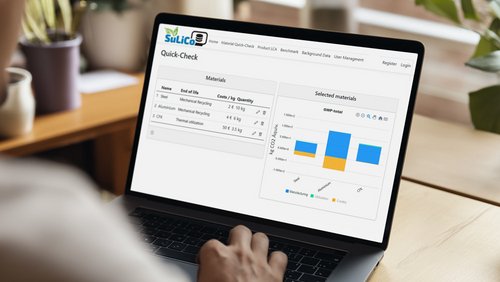 Auszug aus dem Material Quick-Check des SuLiCo-Tools. 
