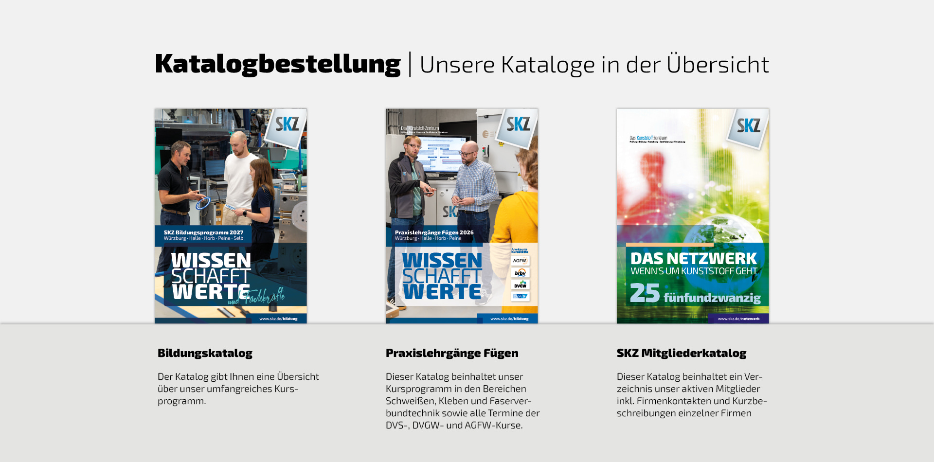 SKZ Kataloge Übersicht